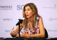Monica Seles at the 2016 WTA Finals Press Conference